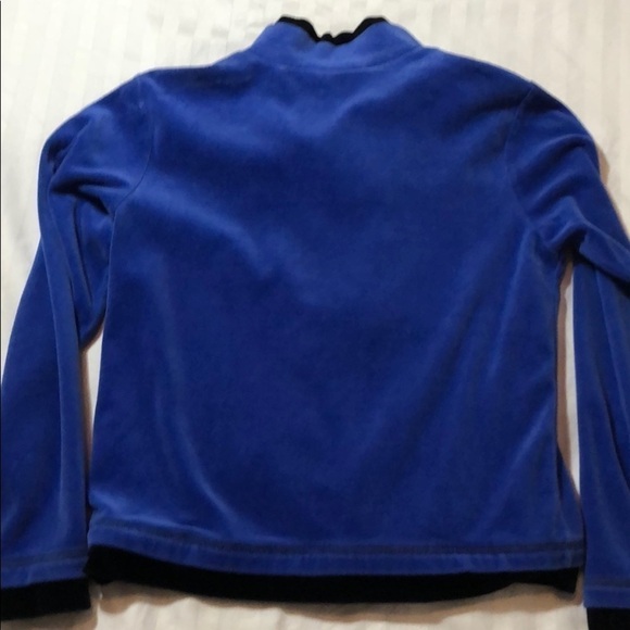Pappagallo  Small Blue Velour Jacket - Picture 2 of 2